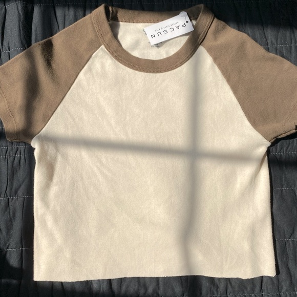 Brandy Melville Other - εїз brown & tan brandy tee εїз